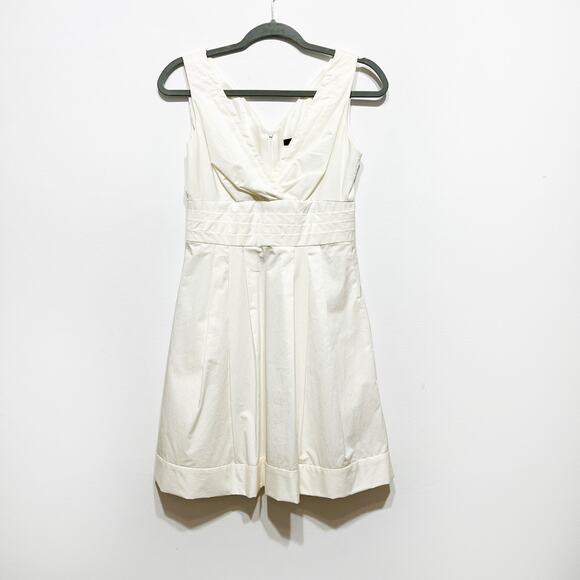 Nanette Lepore Vintage 90's White Fit and Flare Dress Size 2 - Picture 3 of 3